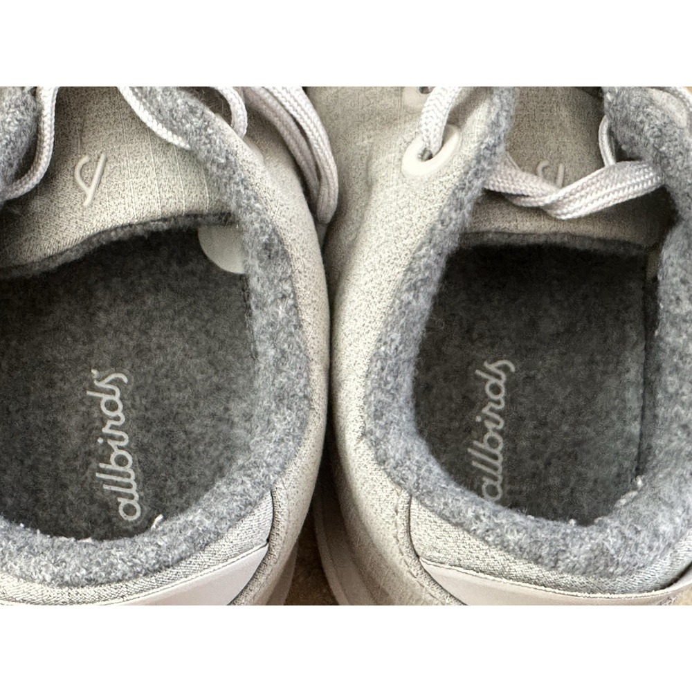 Allbirds Wool Piper Woven Pewter Gray Lace Up Shoes Women's Size 11 - Picture 6 of 10